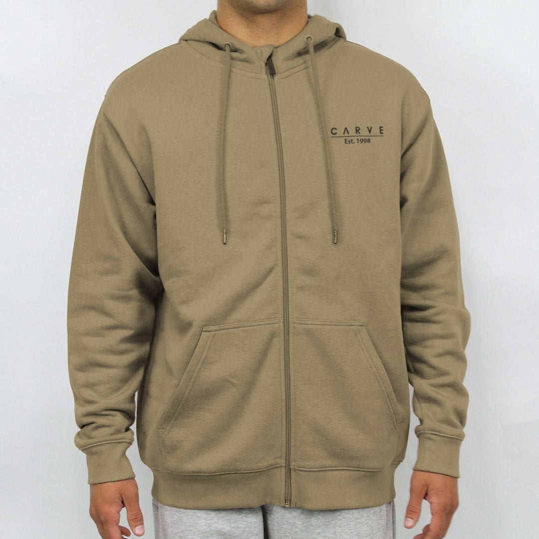 Mystic - Mens Zip Hoodie - Ecru