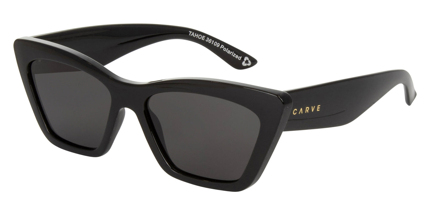Tahoe (Recycled) - Recycled Gloss Black Frame Grey Polarized Lens
