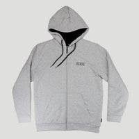 Delirious Full Sherpa Lined  Zip Up Hoodie - White Marle