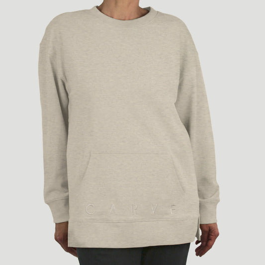Mellow Out Women's Crew - Oatmeal Marle