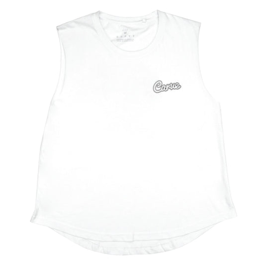 Island Breeze - Girl's Muscle Top - White