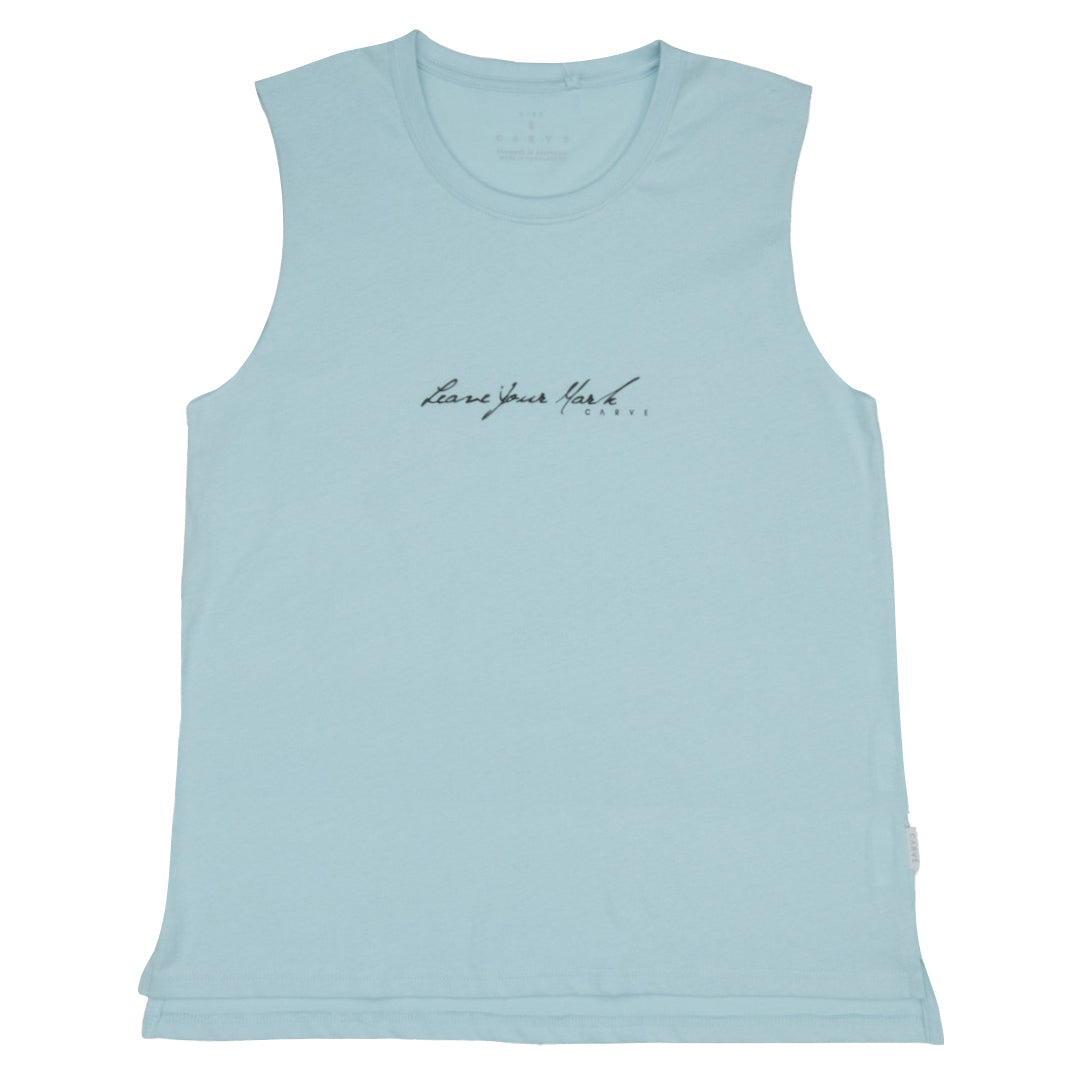 Footprint - Women's muscle top - Crystal Blue