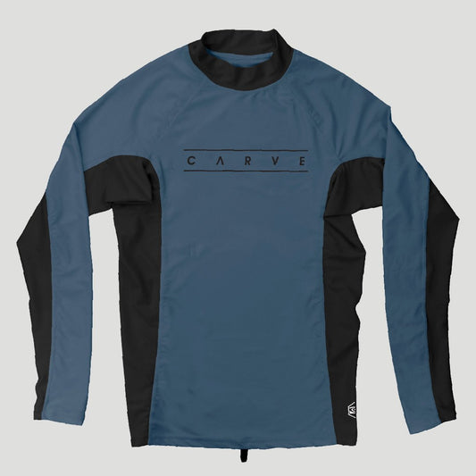 Dual Boy's Long Sleeve Rashie - Blue / Black