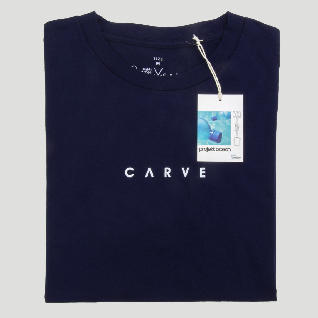 Carve ID Recycled T Shirt - Navy