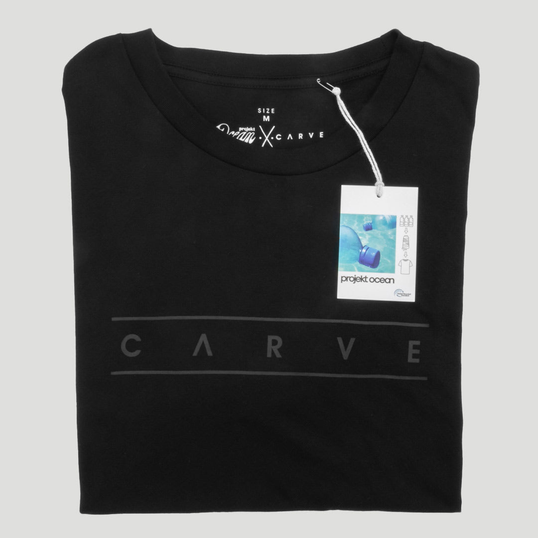 Carve Rails Recycled T Shirt - Black