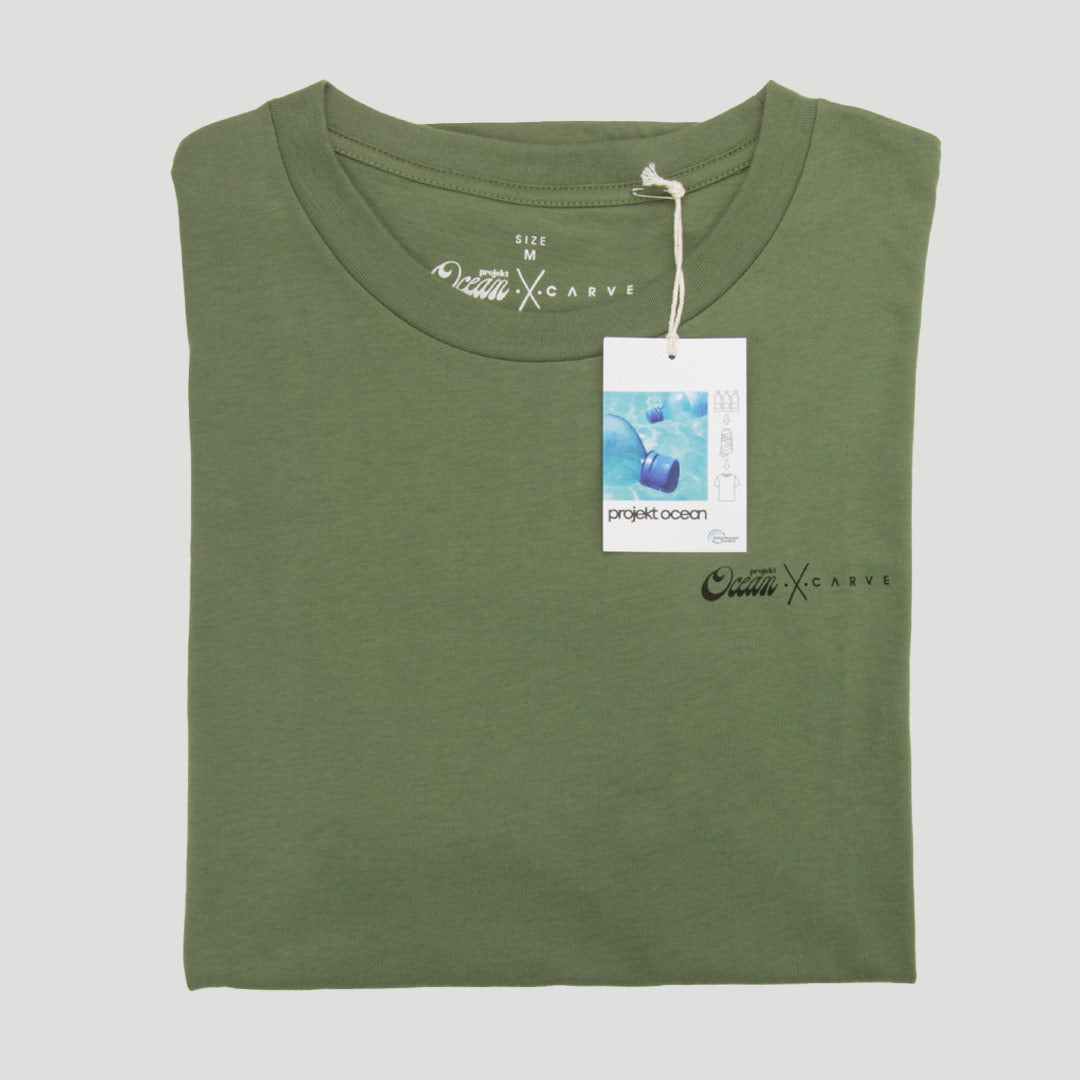 CARVE PALMS mens recylced tee GREEN