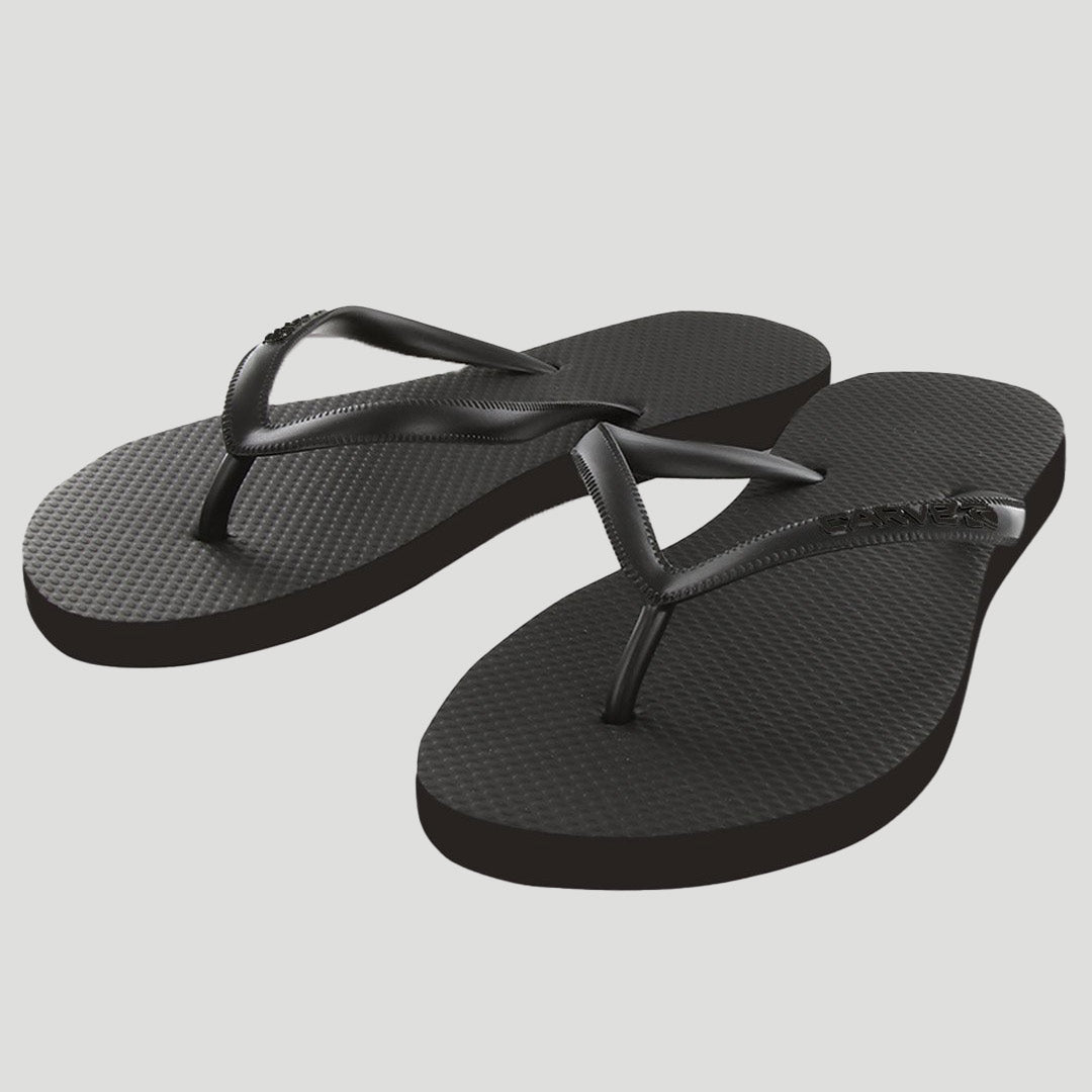Slimpins Womens Thongs - Black / Black