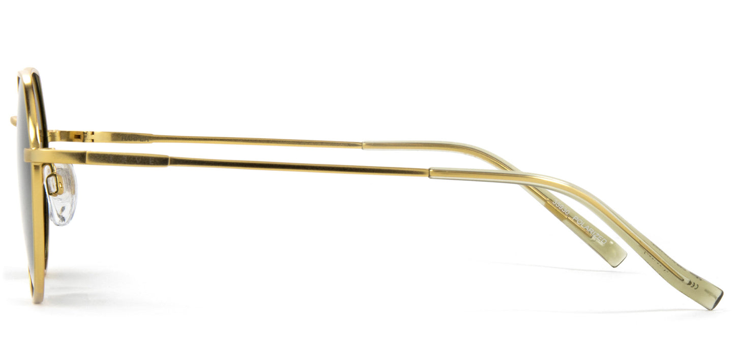 Harper - Polarized Matt Gold Frame Sunglasses
