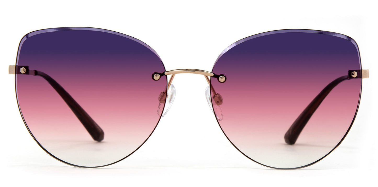 Foxy - Light Gold Frame Sunglasses