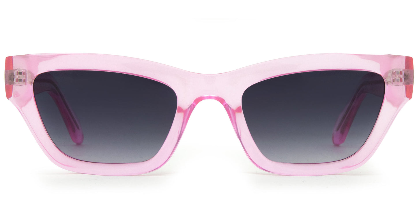 Valencia - Gloss Translucent Pink Gradient Grey Lens