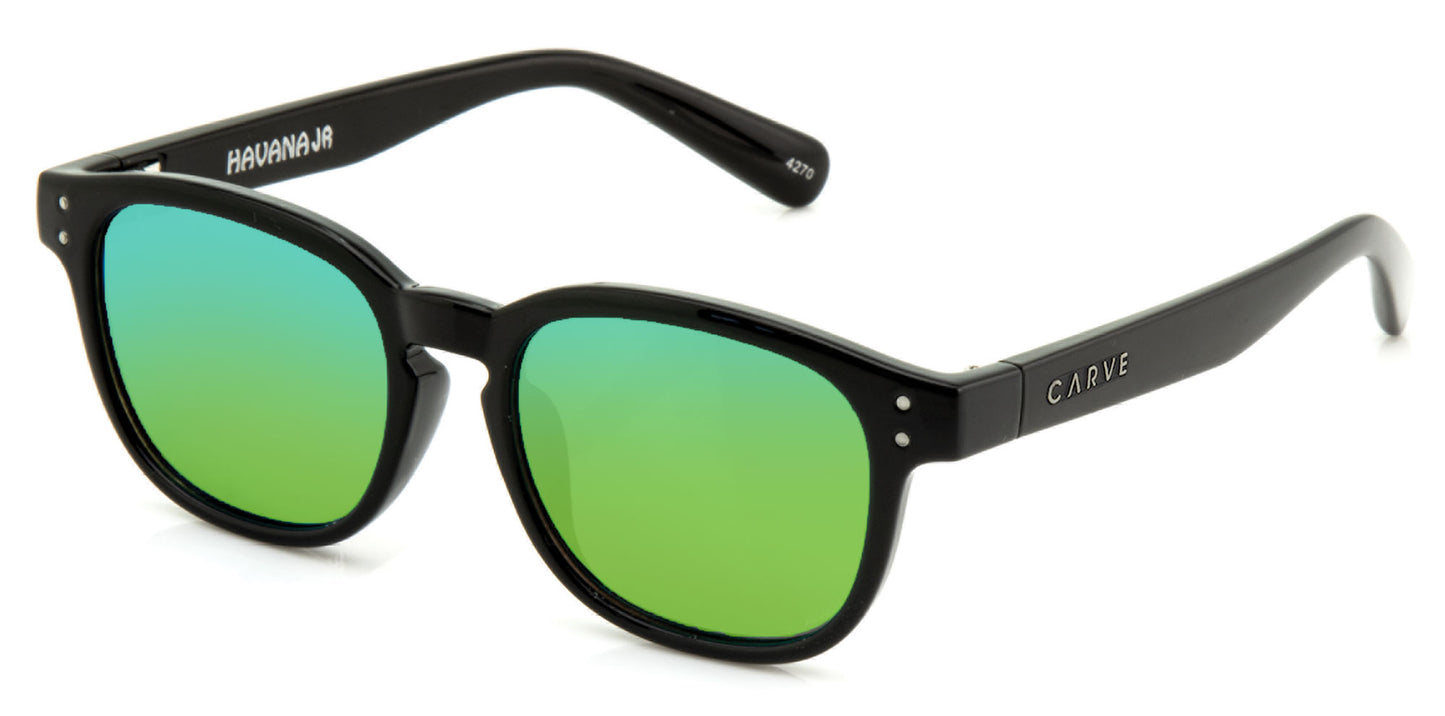 Havana Jr - Iridium Gloss Black Frame Sunglasses