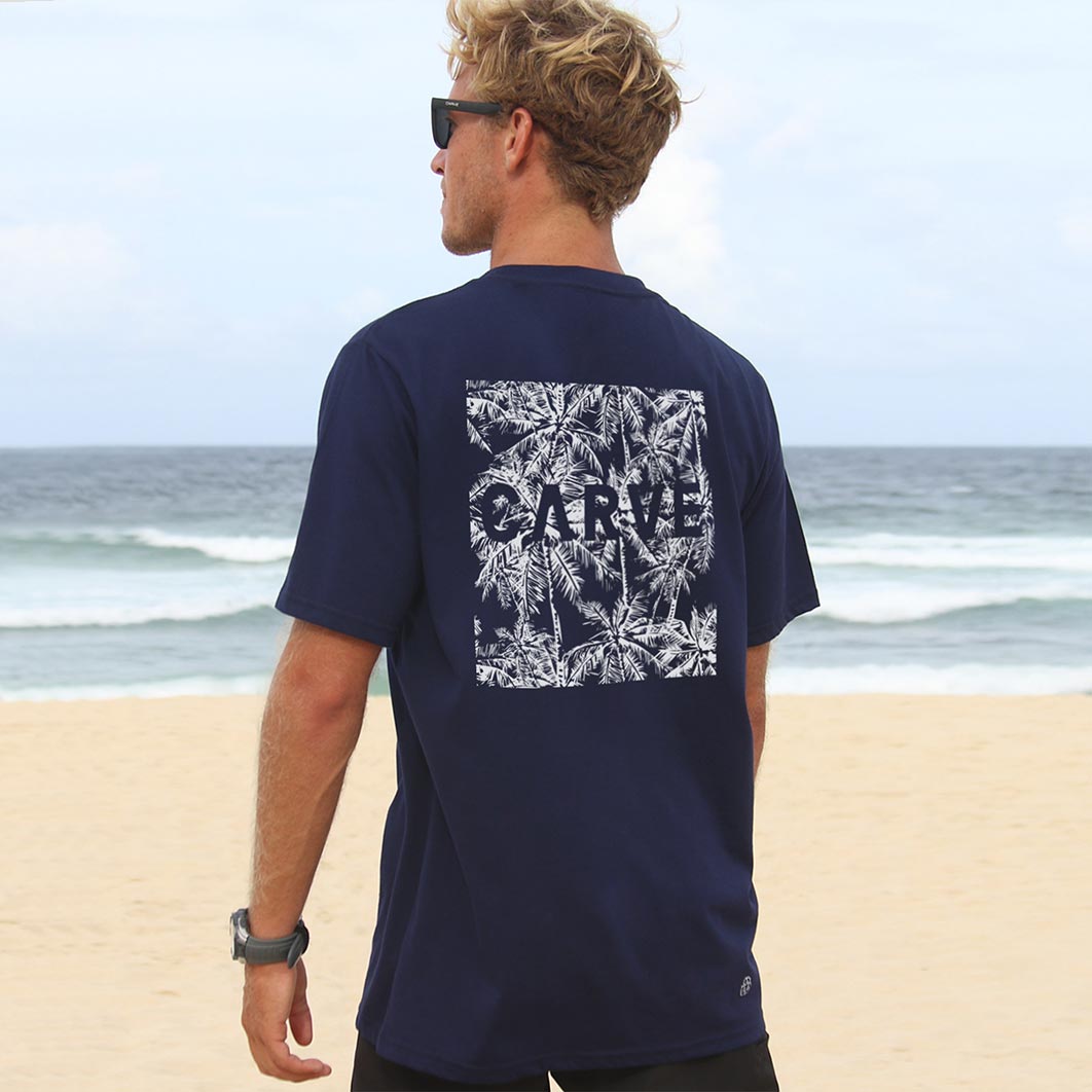 Palms - mens recylced tee NAVY