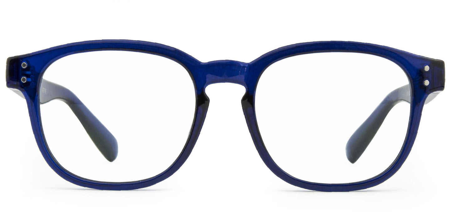 Havana Jr - Blue Light Matt Translucent Navy Frame Glasses