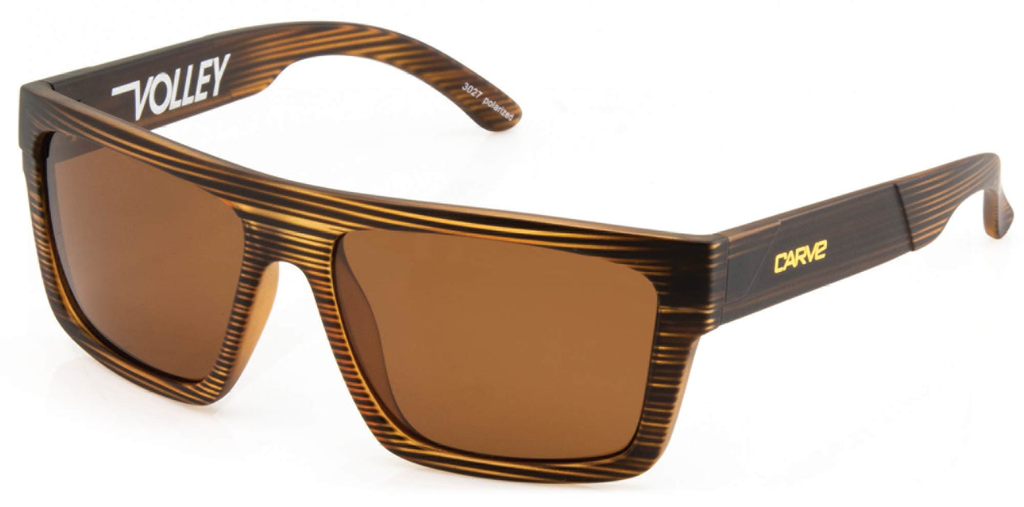 Volley - Polarized Matt Brown Streak Frame Sunglasses
