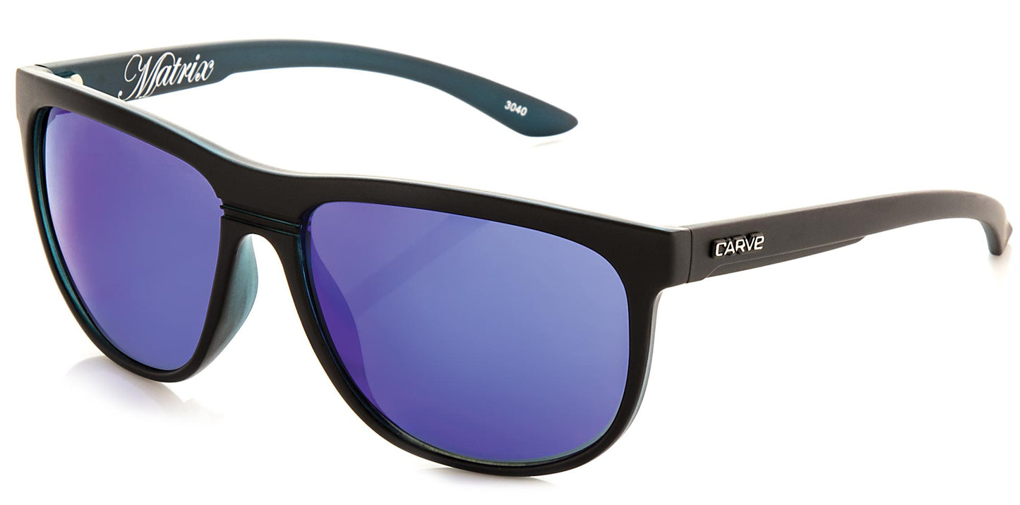 Matrix - Polarized Iridium Matt Black Frame Sunglasses