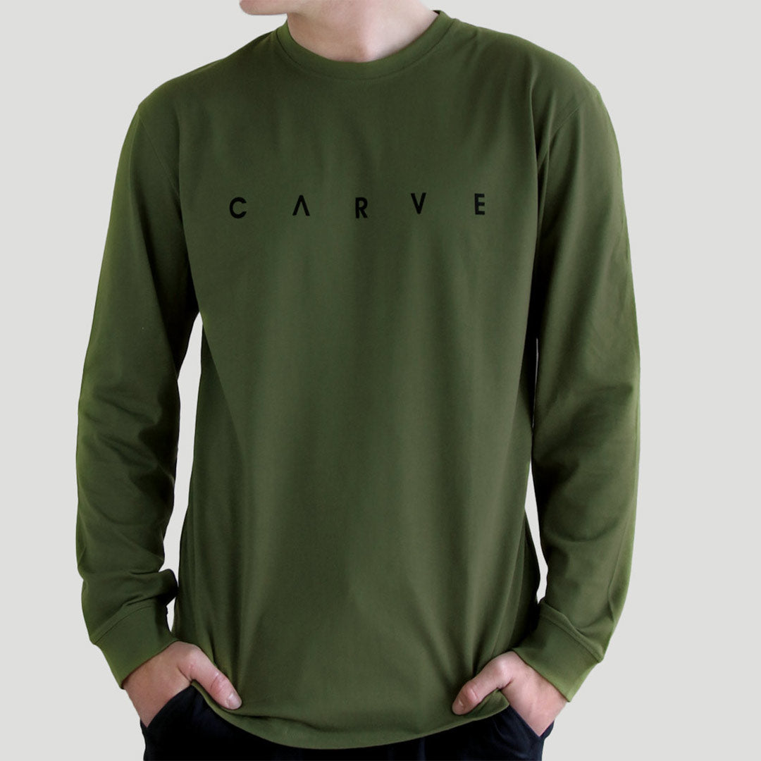 Clearway Mens Larger Size long sleeve tee - Avocado