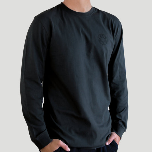 Octopus Anchor Mens Larger Size Long Sleeve - Charcoal